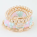 Multi Pastel Crystal Beaded Bracelet