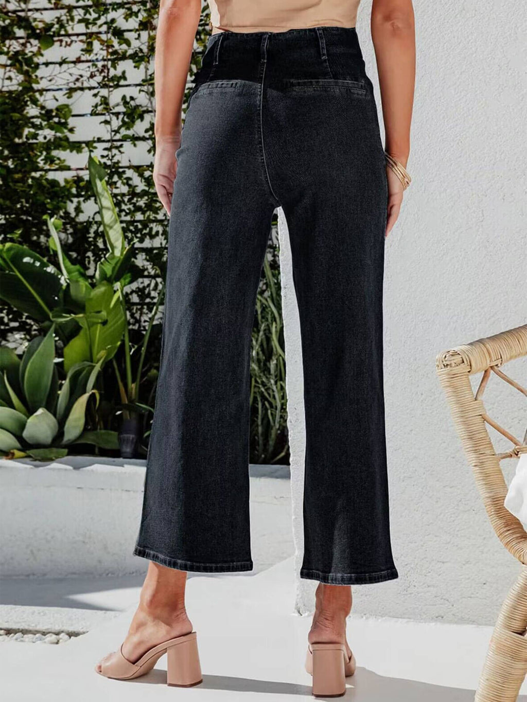 High Waisted Straight Leg Pants