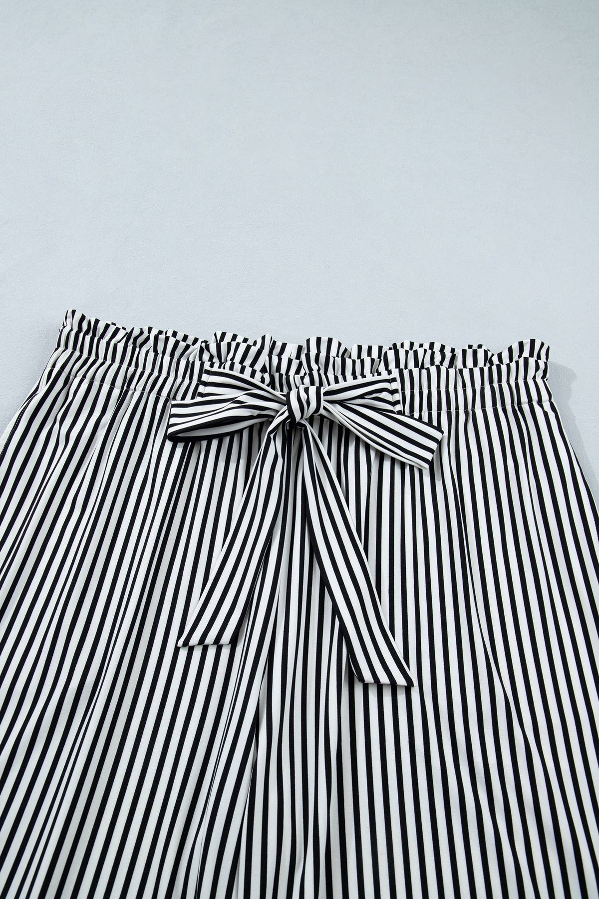 Stripe Plus Size Loose Straight Casual Pants S-4X