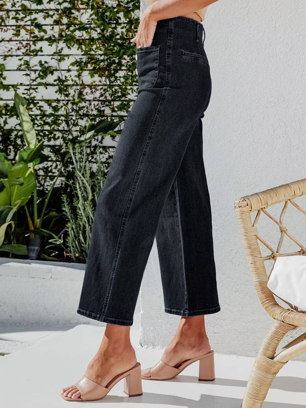 High Waisted Straight Leg Pants