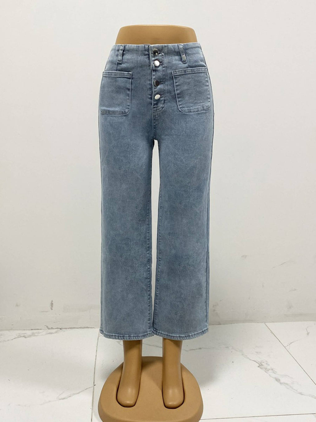 High Waisted Straight Leg Pants