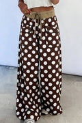 Polka Dot Drawstring Pocket Wide Leg Pant (S-XL)