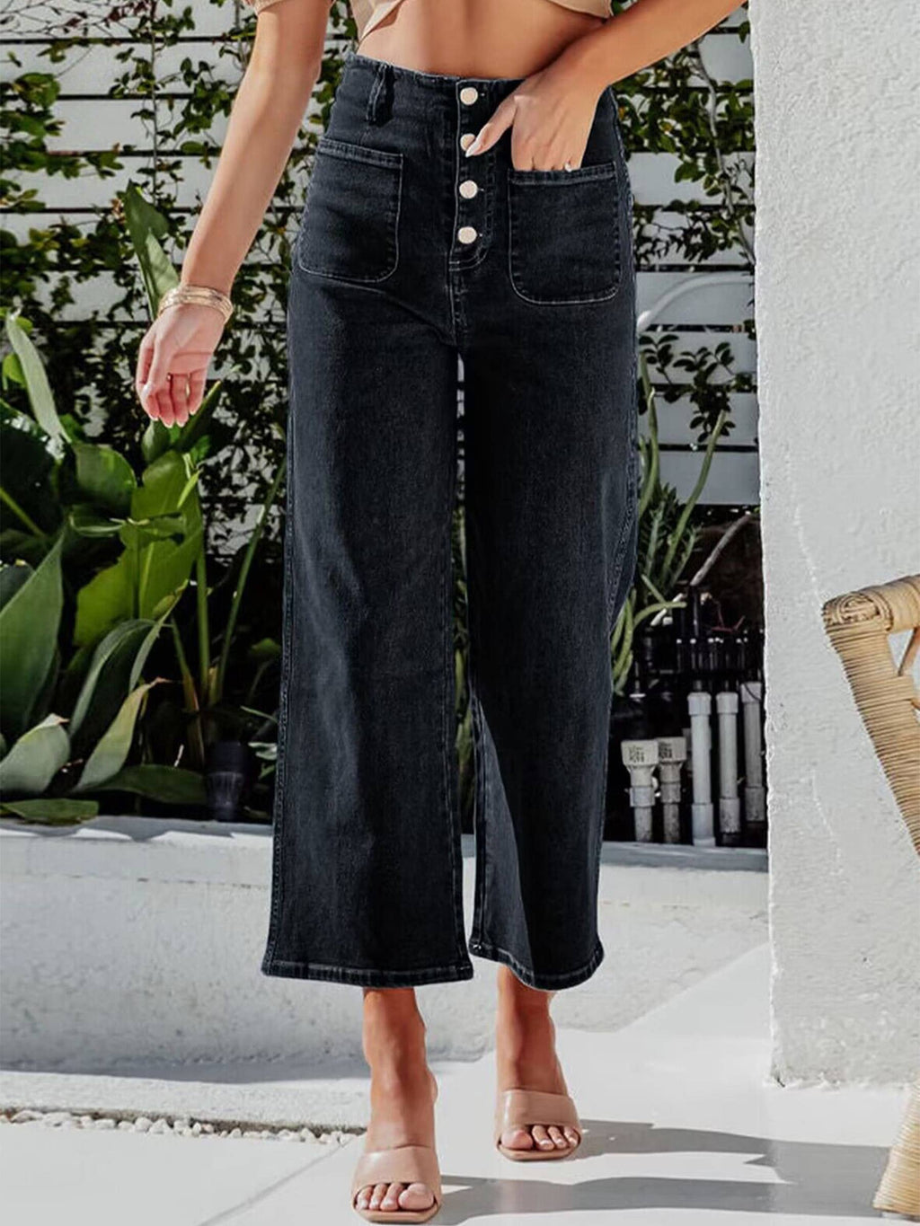High Waisted Straight Leg Pants